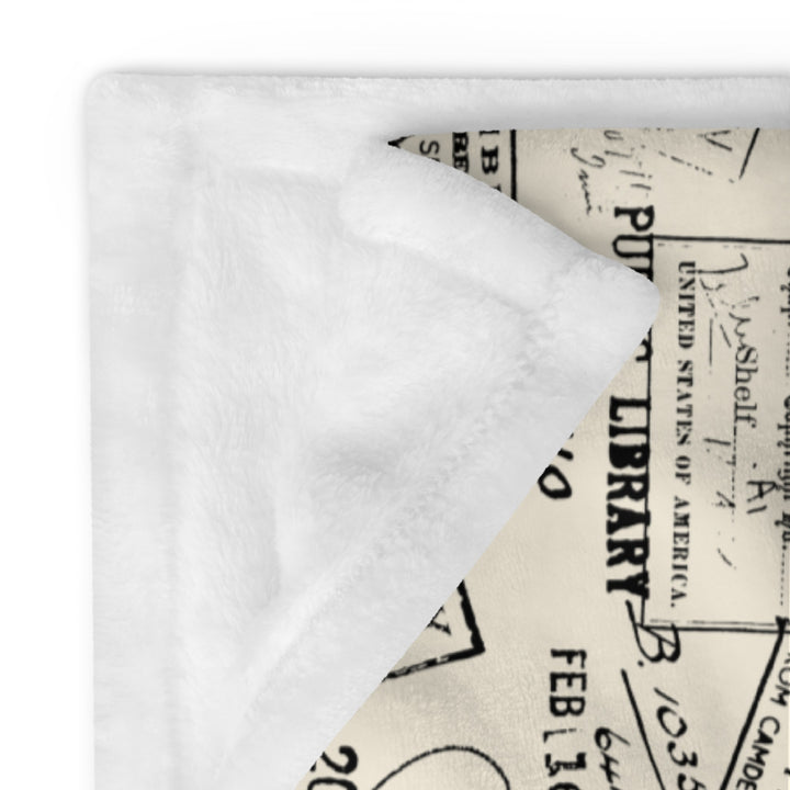Public Library Stamps Throw Blanket