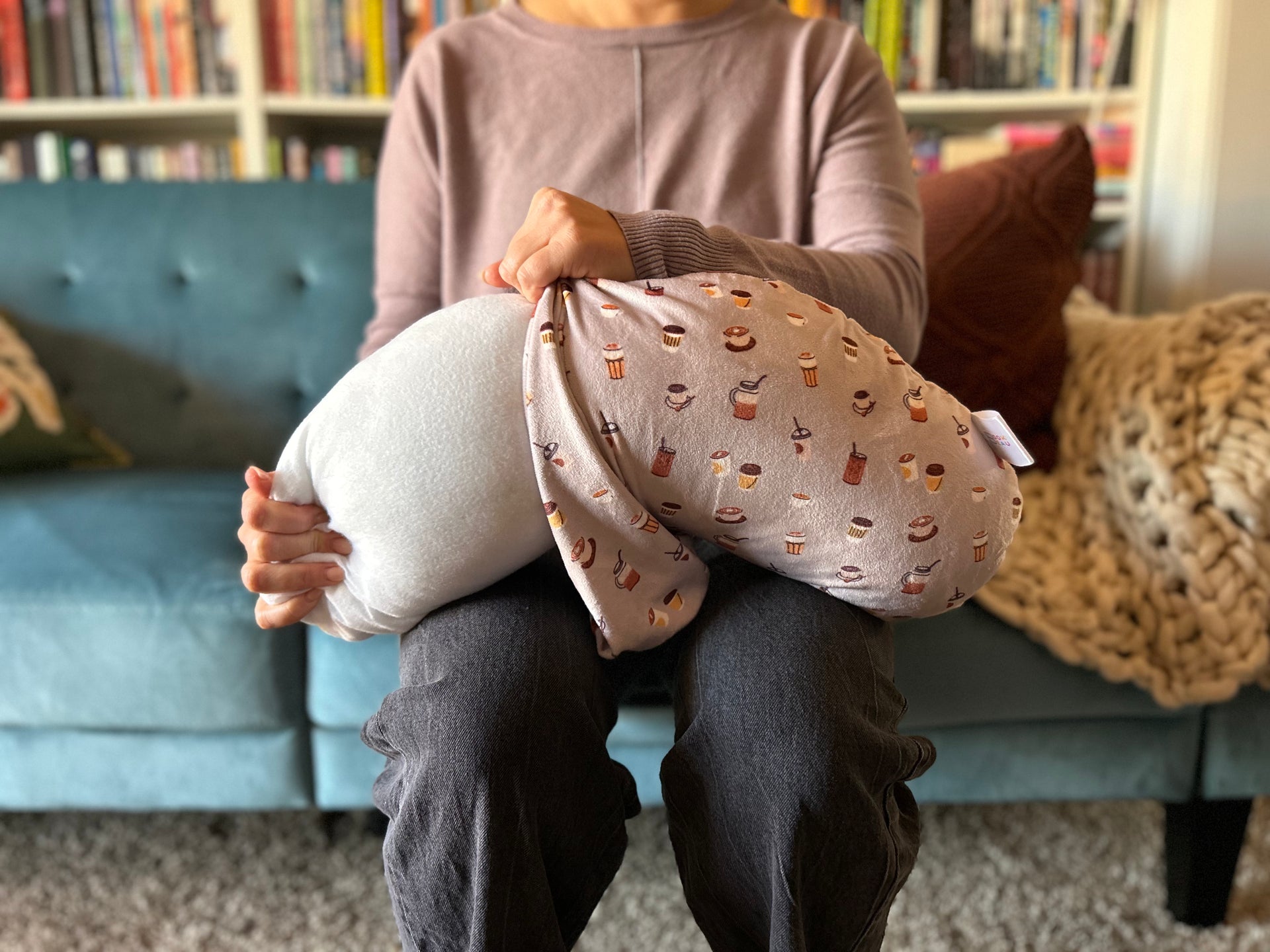 Book reading outlet pillow