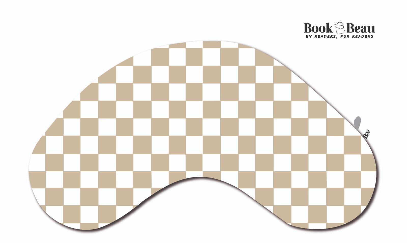 Beige Checkers Reading Pillow