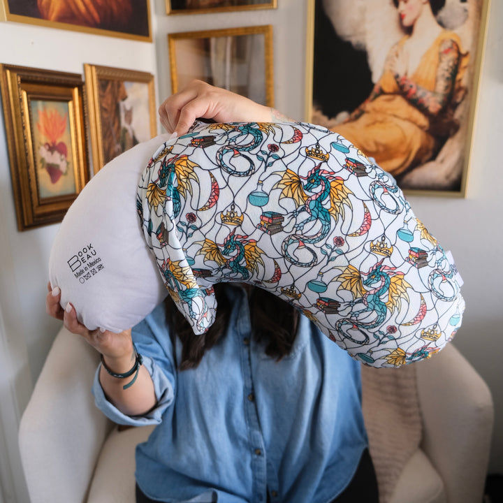 REPLACEMENT COVER Stained Glass Dragon Reading Pillow