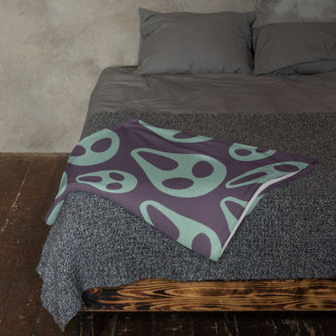 Ghost Mask Throw Blanket