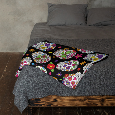 Sugar Skulls Throw Blanket