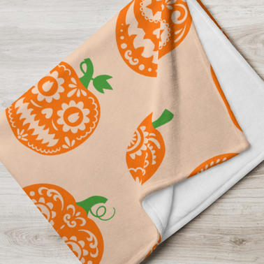 Pumpkin Party Throw Blanket