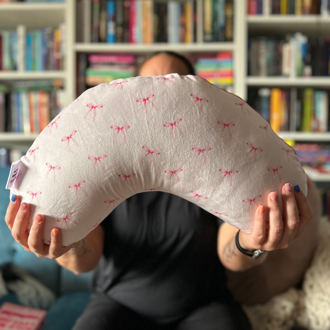 REPLACEMENT COVER Coquette Bows (Flat Minky) | Reading Pillow