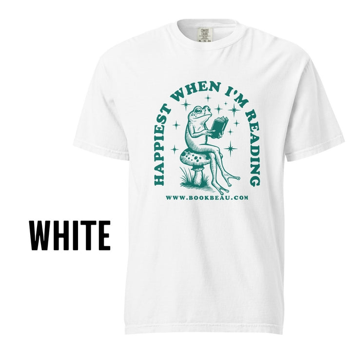 "Happiest When I'm Reading" Comfort Colors Tee