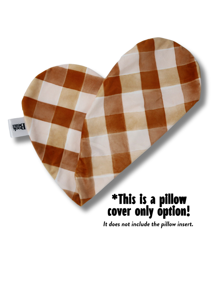 REPLACEMENT COVER Cozy Gingham Reading Pillow