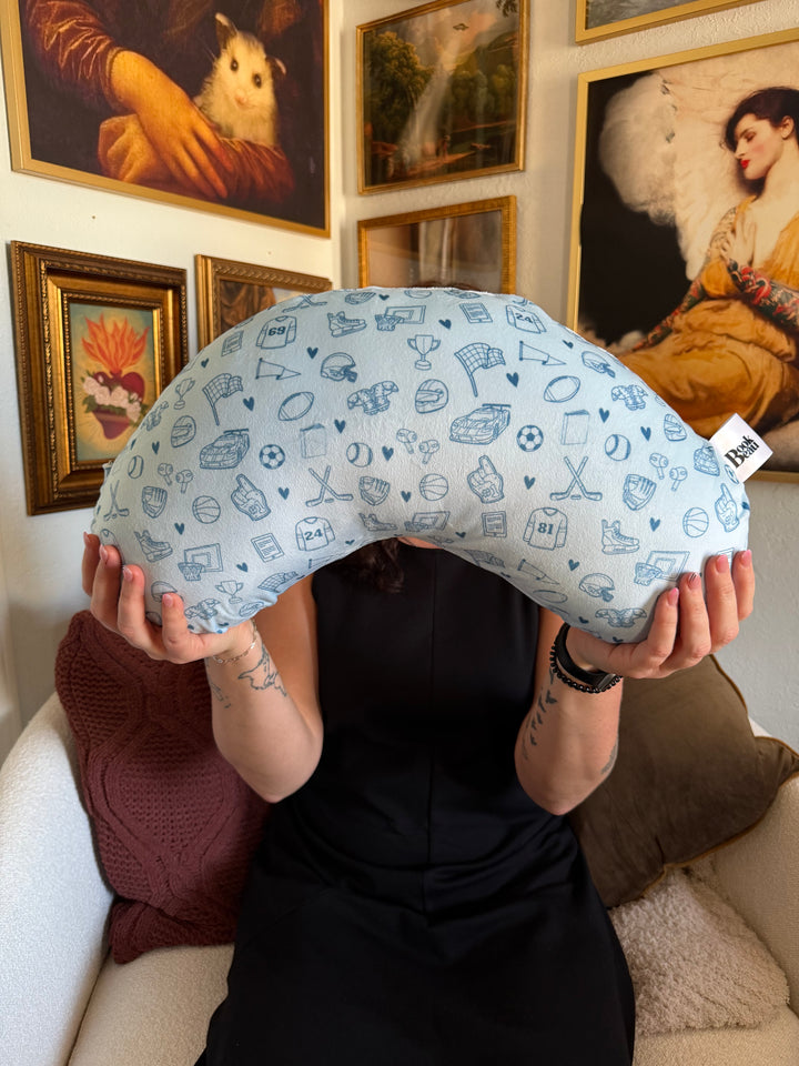 REPLACEMENT COVER Sports Romance Reading Pillow