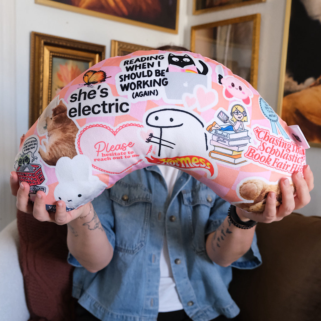 Sticker Stash Reading Pillow