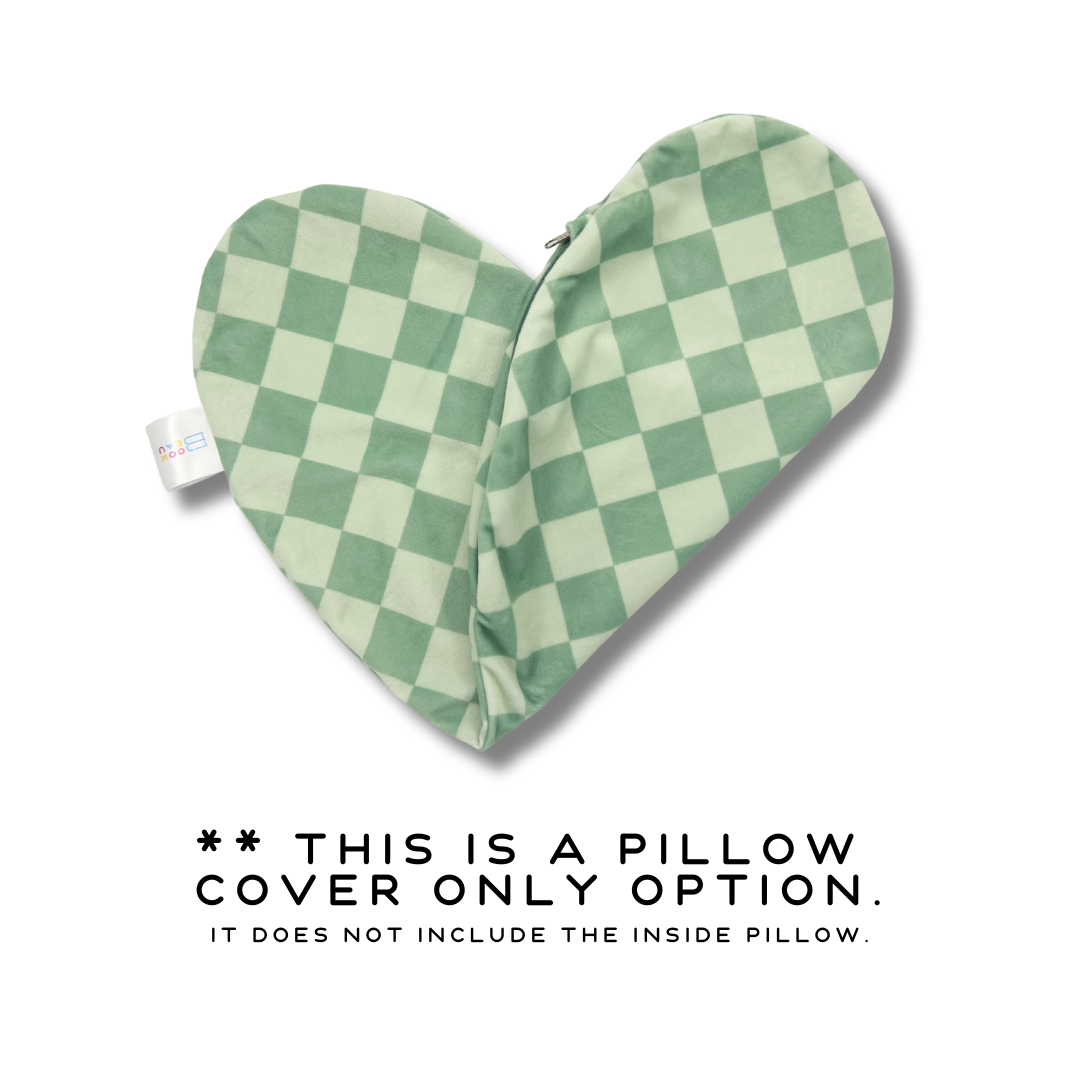 REPLACEMENT COVER Matcha checkers Reading Pillow