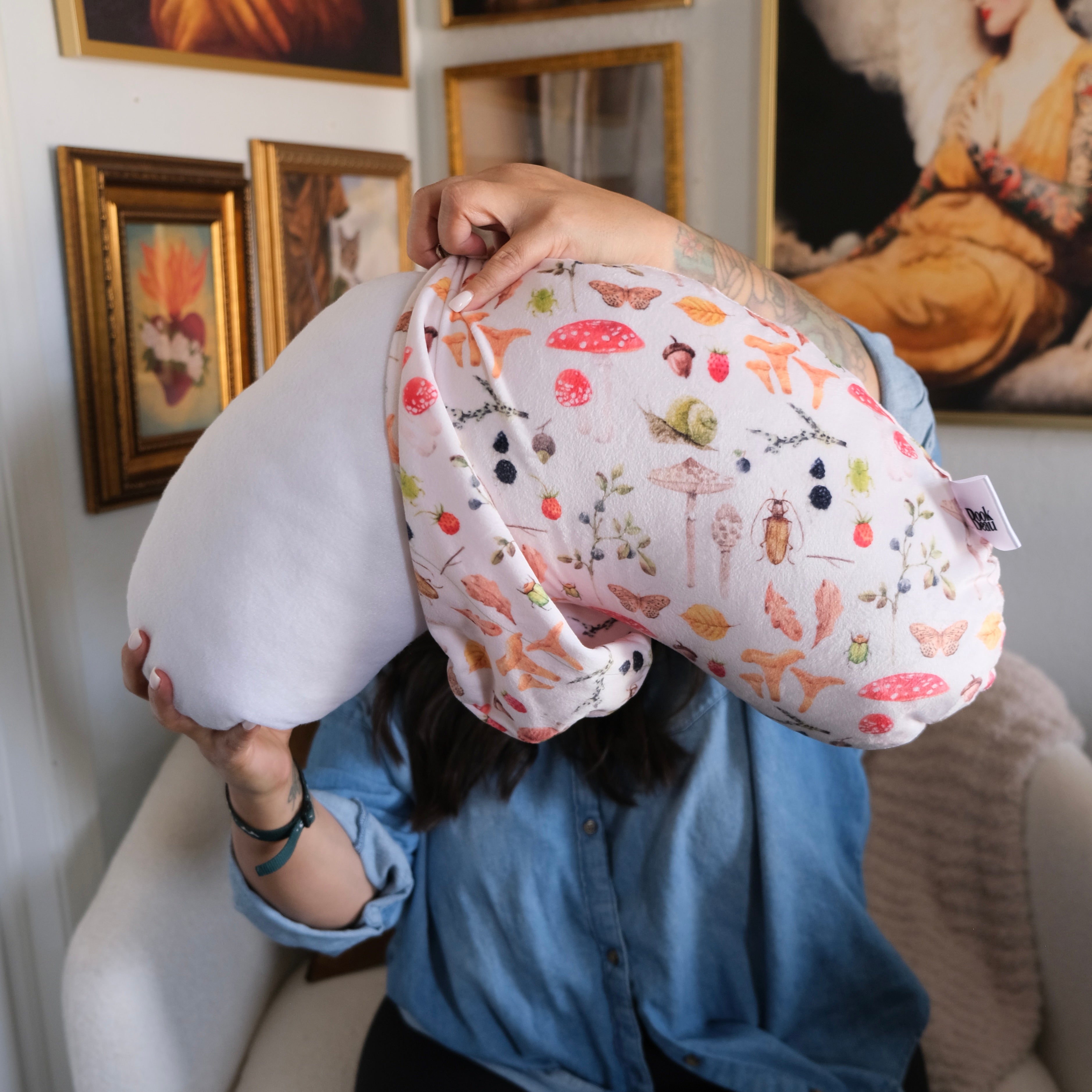 REPLACEMENT COVER Woodland Collector Reading Pillow