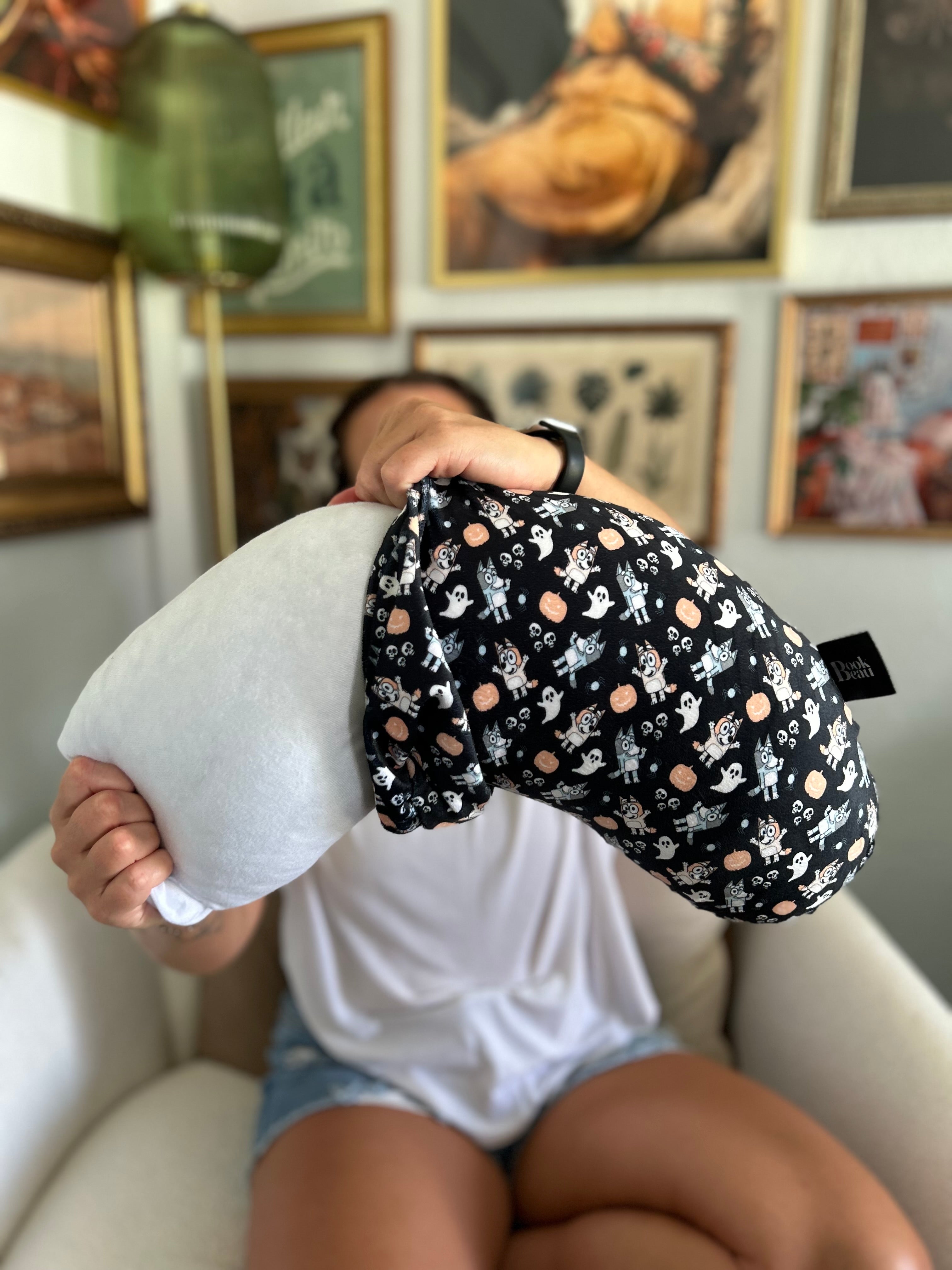 REPLACEMENT COVER Bluey Goes Boo Reading Pillow