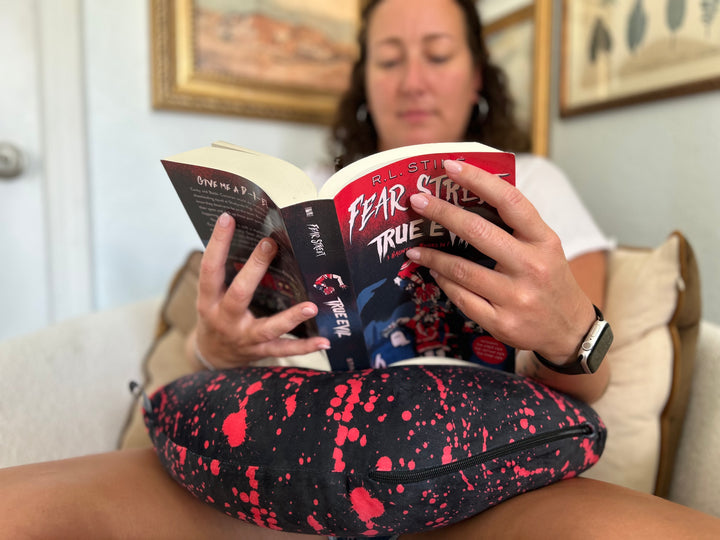 Blood Spatter Reading Pillow