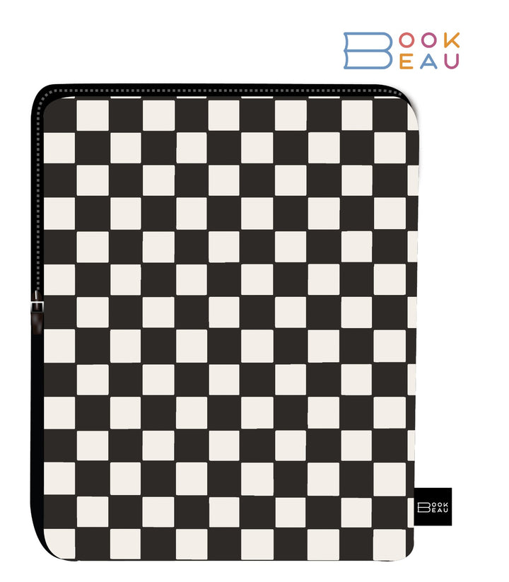 Black & White Checkers Book Sleeve