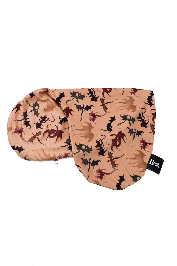 REPLACEMENT COVER ONLY Whimsical Dragons (Flat Minky) | Reading Pillow