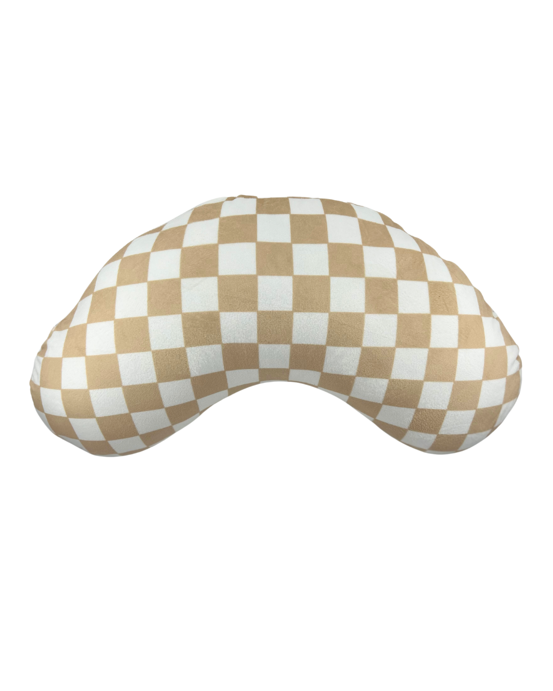 Beige Checkers Reading Pillow