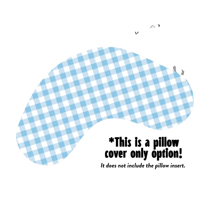 REPLACEMENT COVER Blue Gingham Reading Pillow