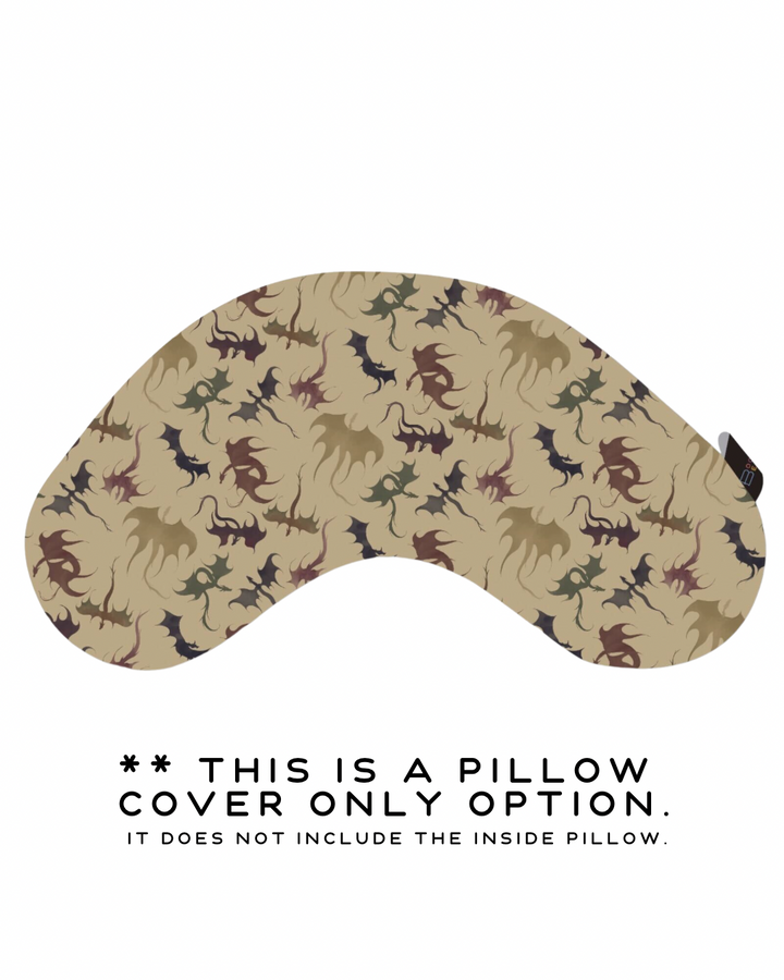 REPLACEMENT COVER ONLY Whimsical Dragons (Flat Minky) | Reading Pillow