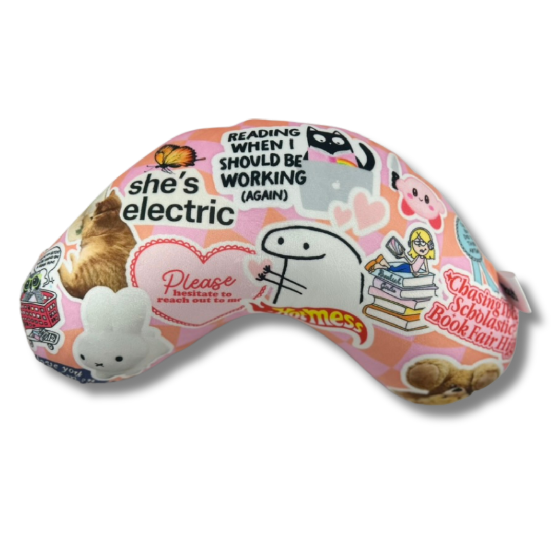 Sticker Stash Reading Pillow