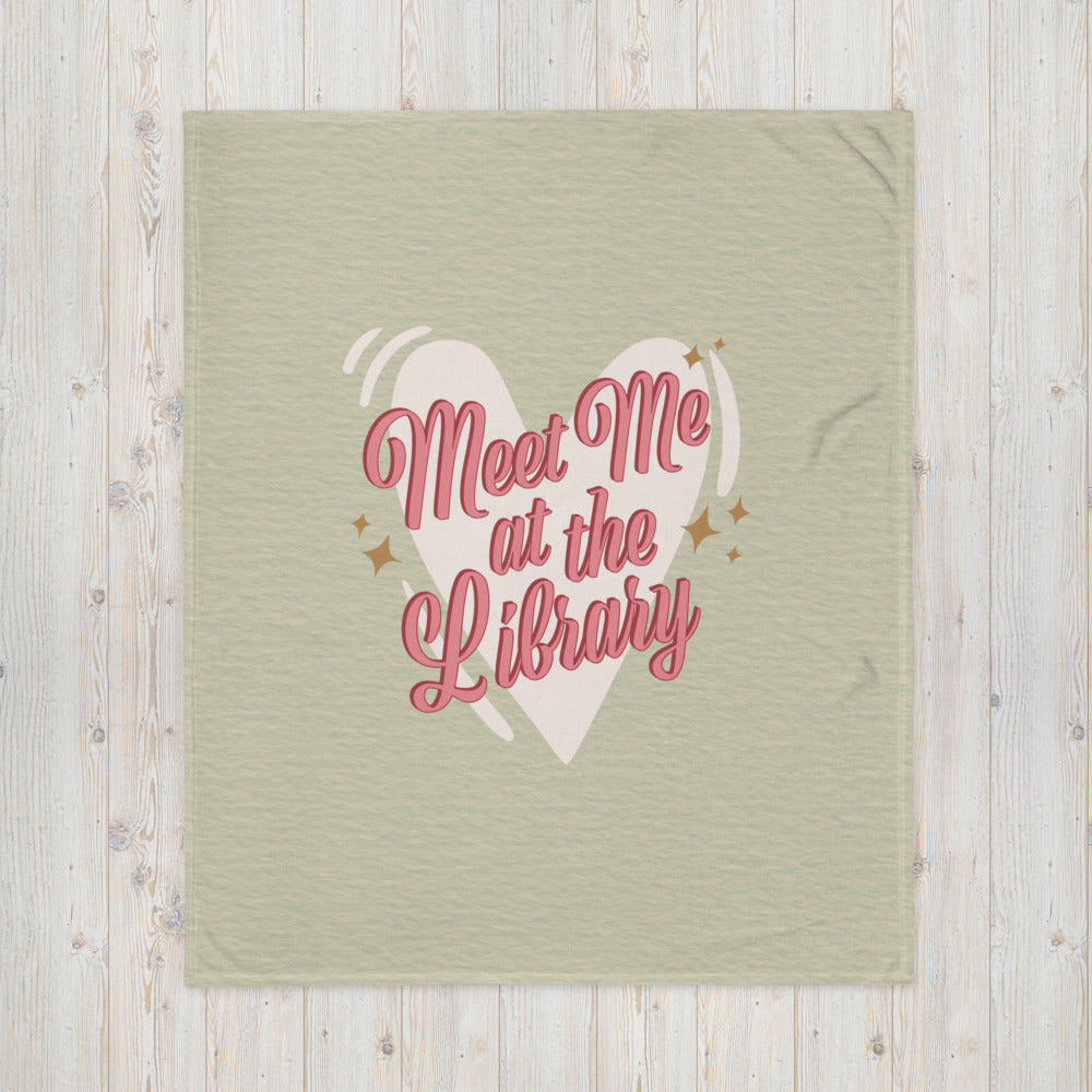 Meet Me at the Library Throw Blanket