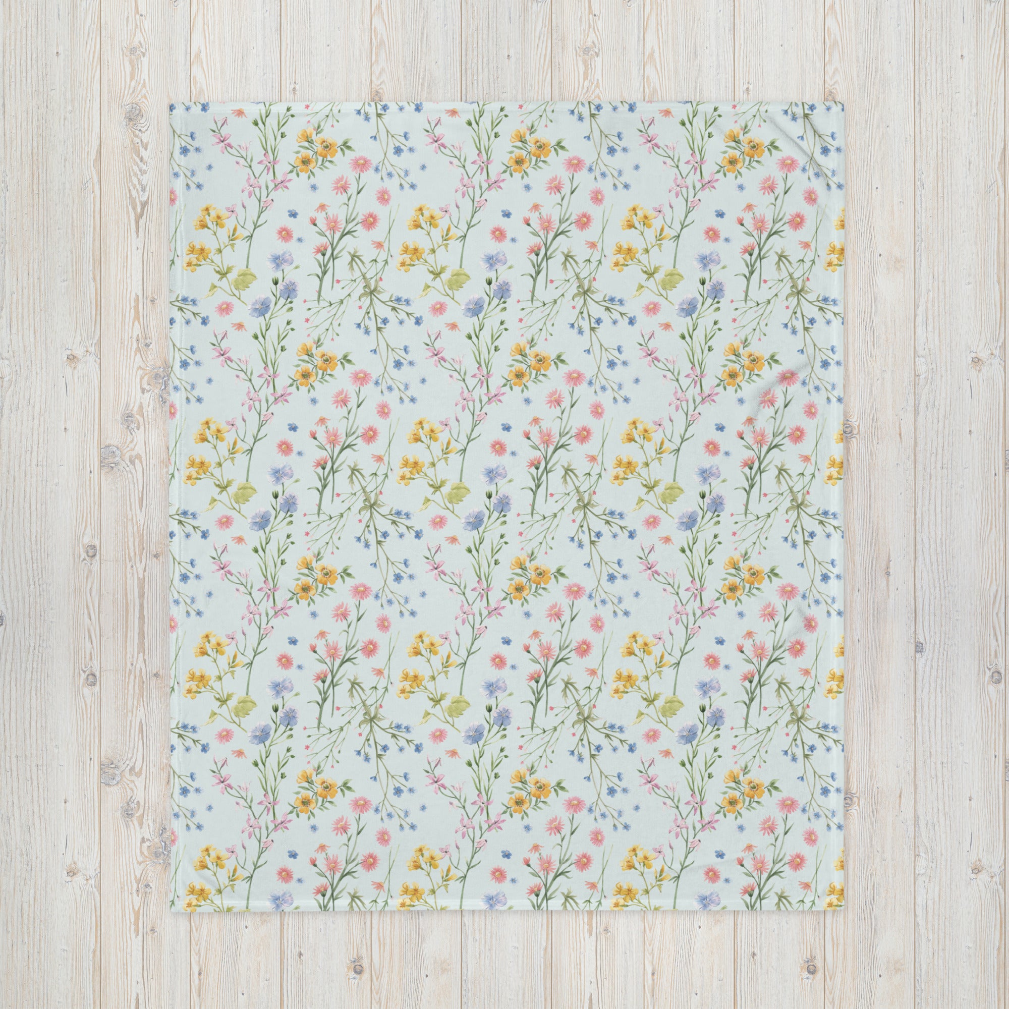 Gentle Spring Flowers Throw Blanket