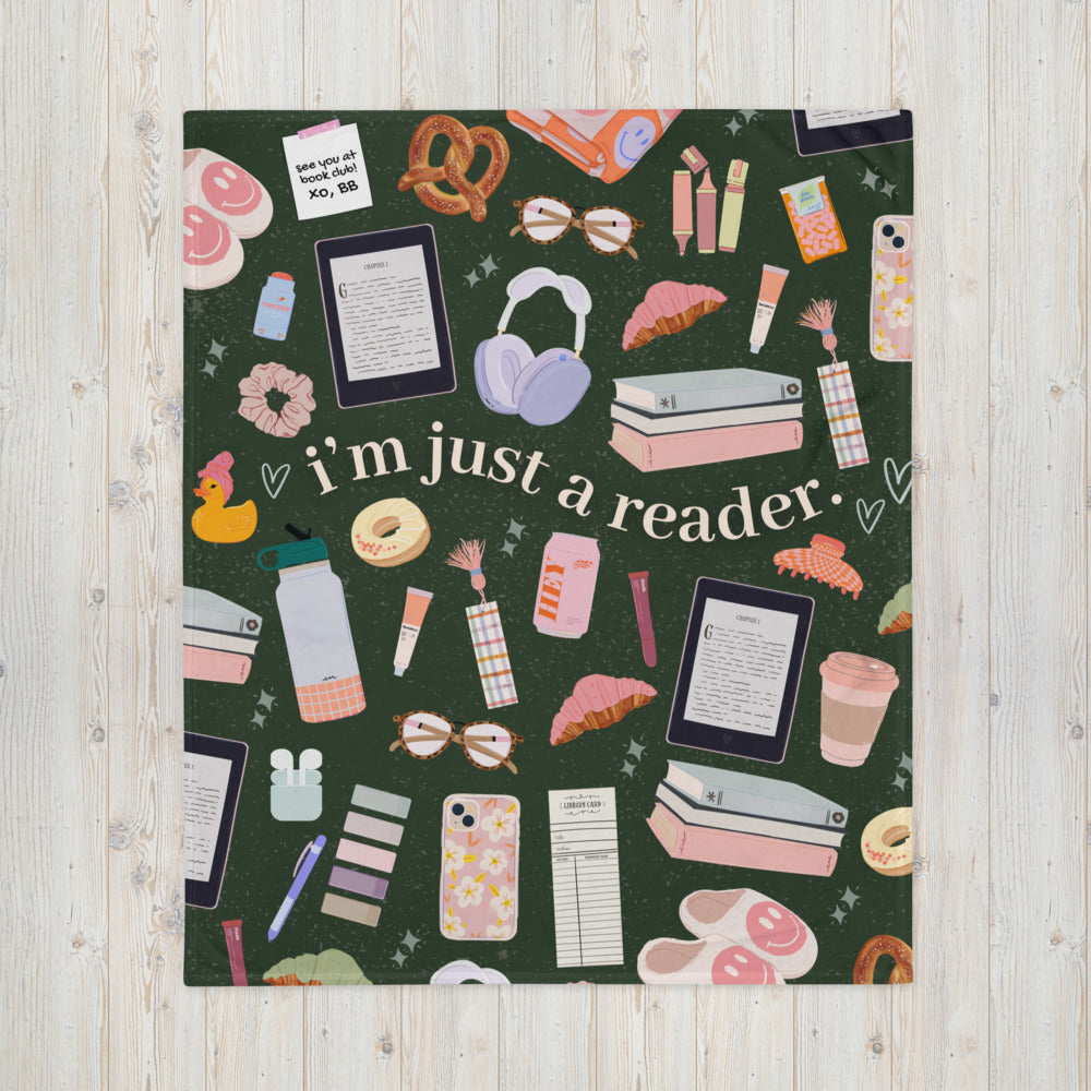 Just a Reader Throw Blanket