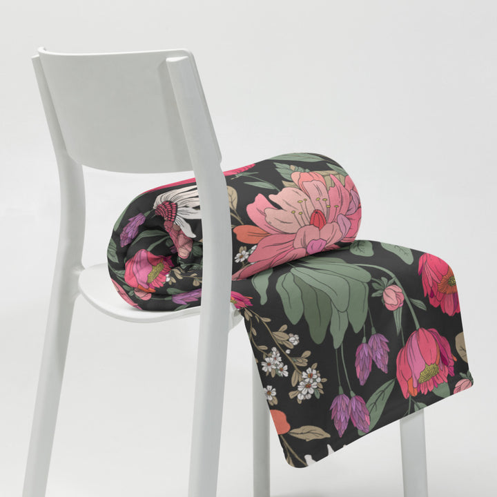 Lush Floral Throw Blanket