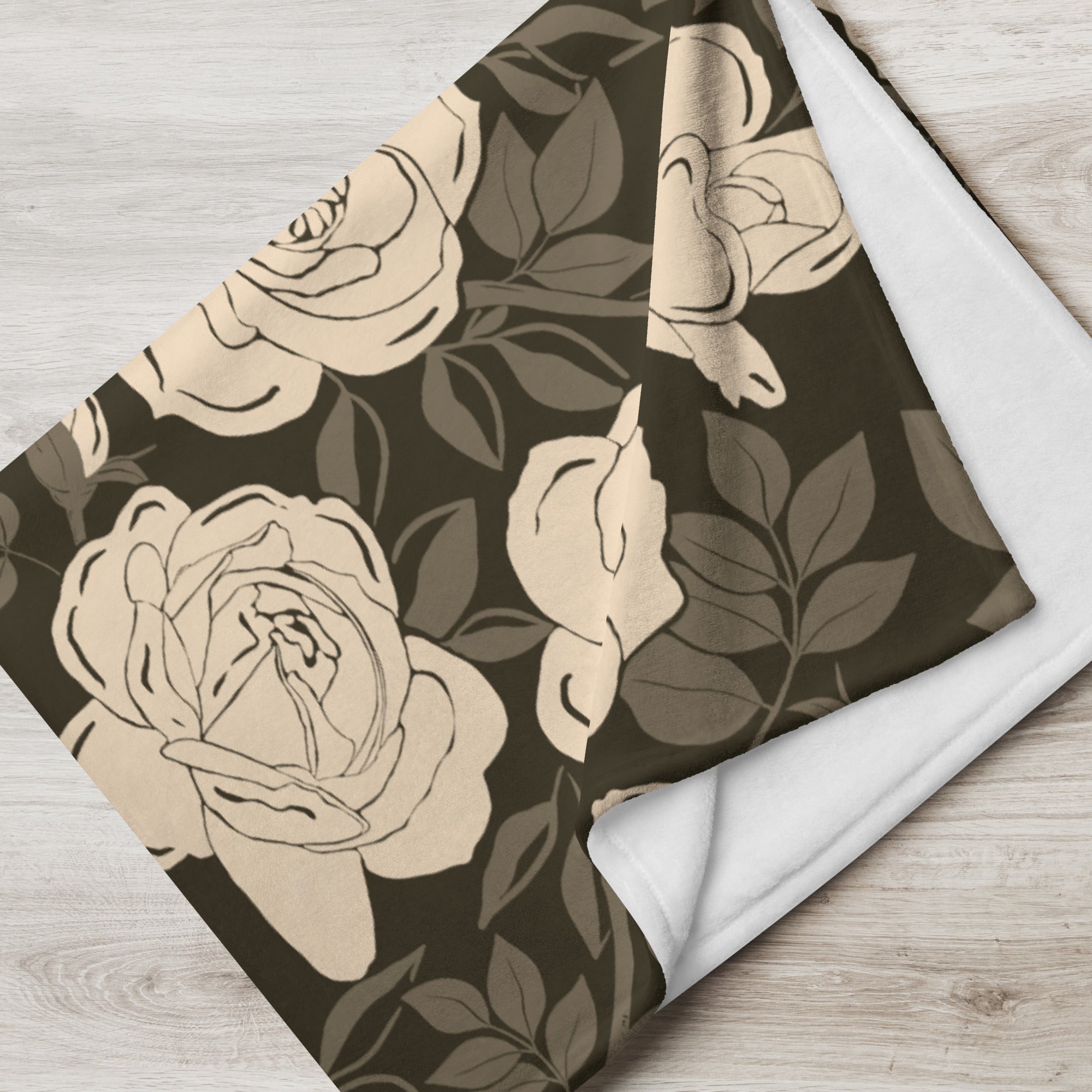 Magical Forest Roses Throw Blanket