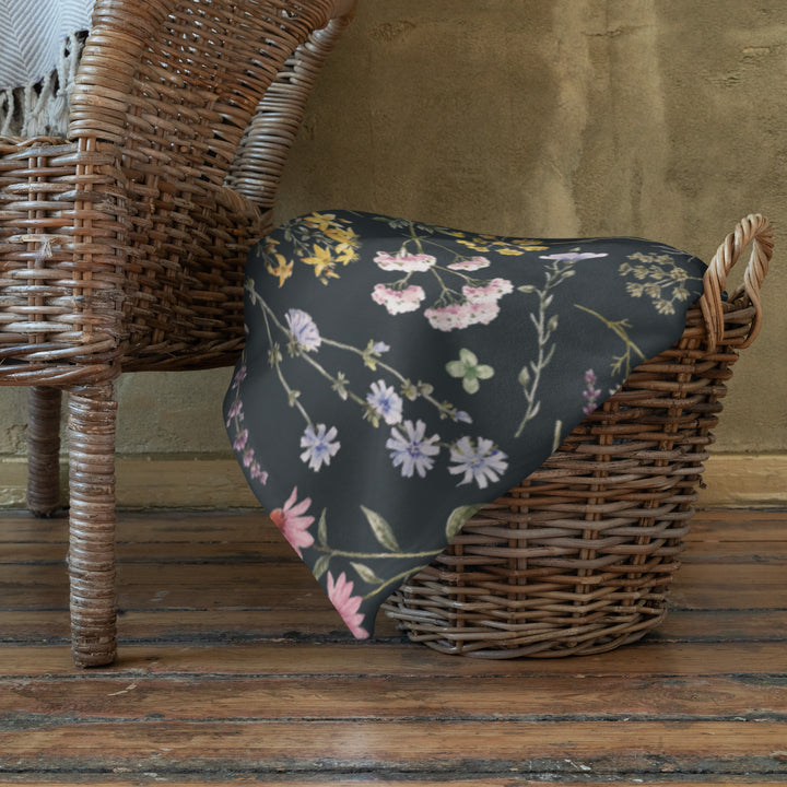 Wild Summer Flowers Throw Blanket