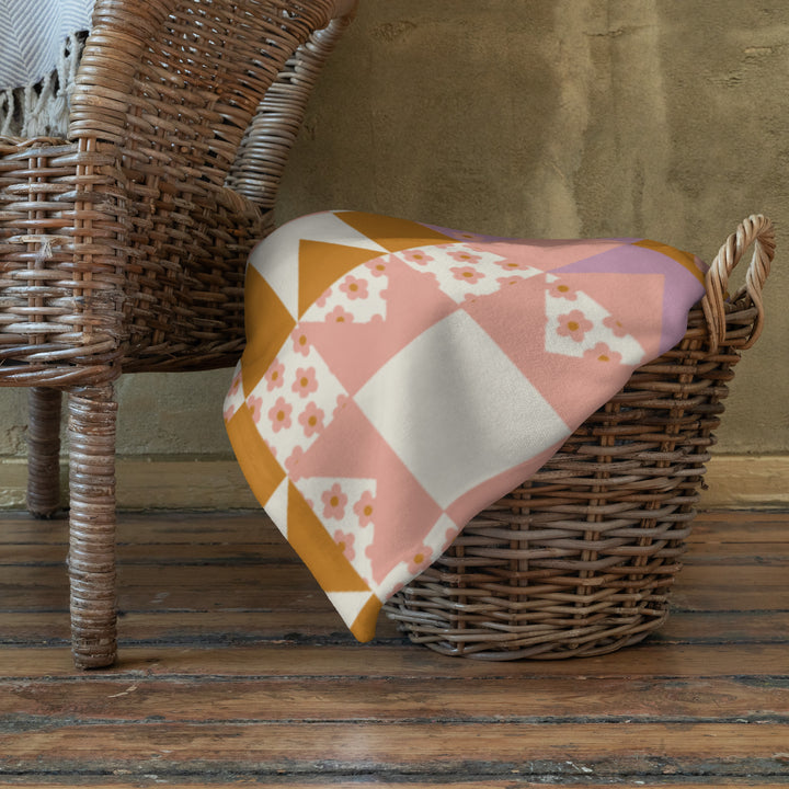 Summer Quilt Throw Blanket