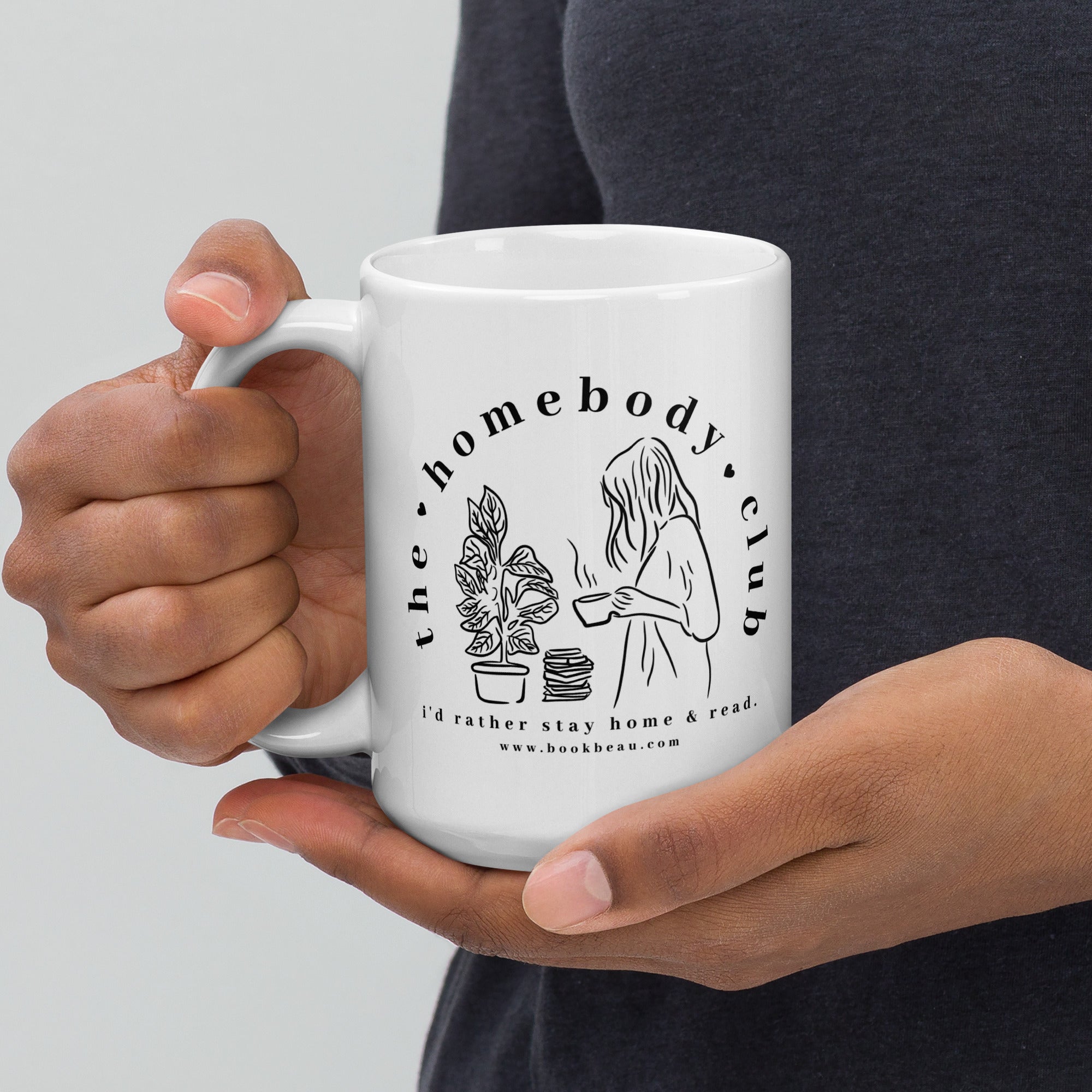 Homebody Club White Glossy Mug