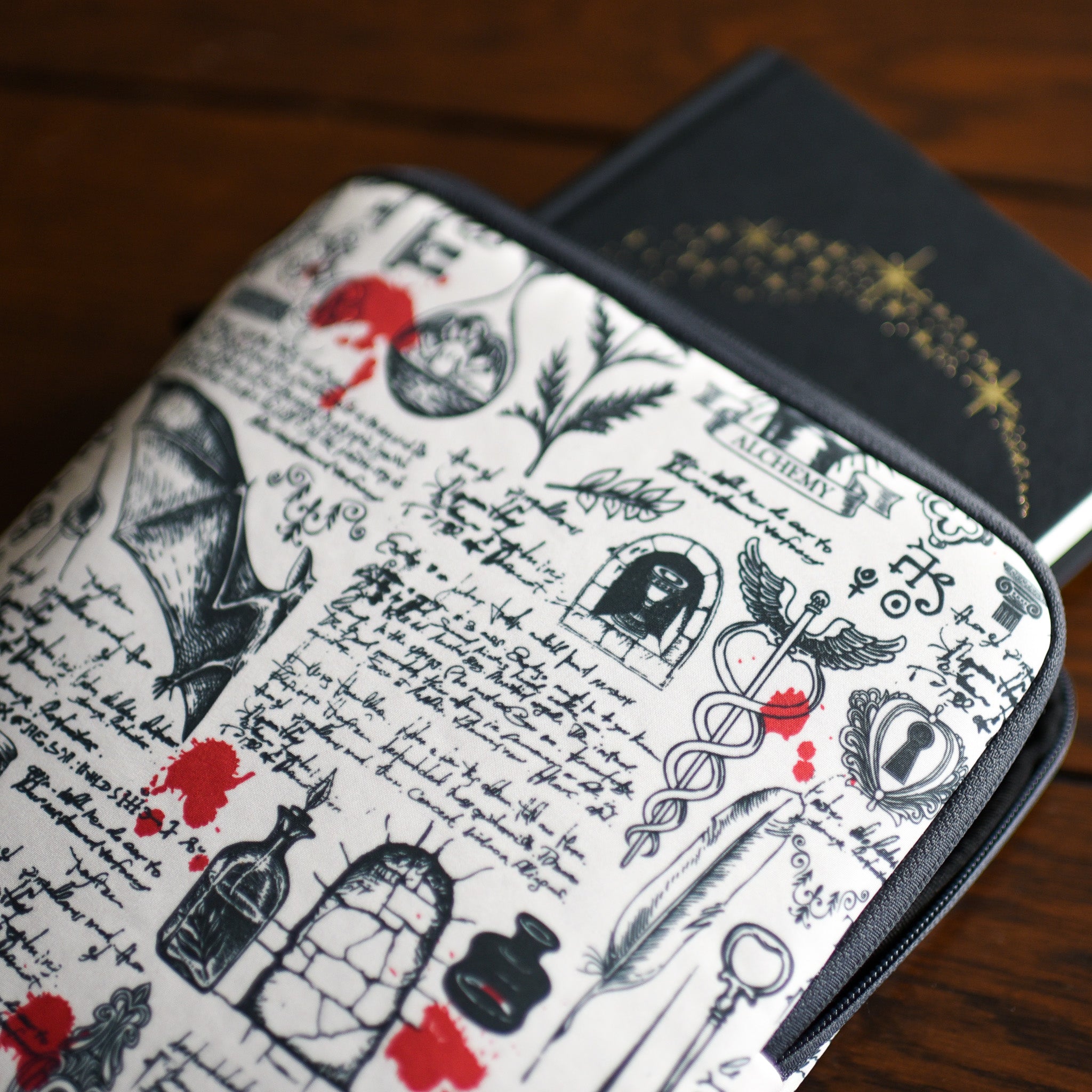 Blood Splatter Alchemy Book Sleeve