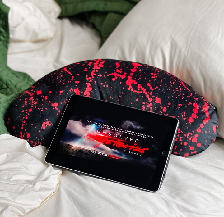 Blood Spatter Reading Pillow