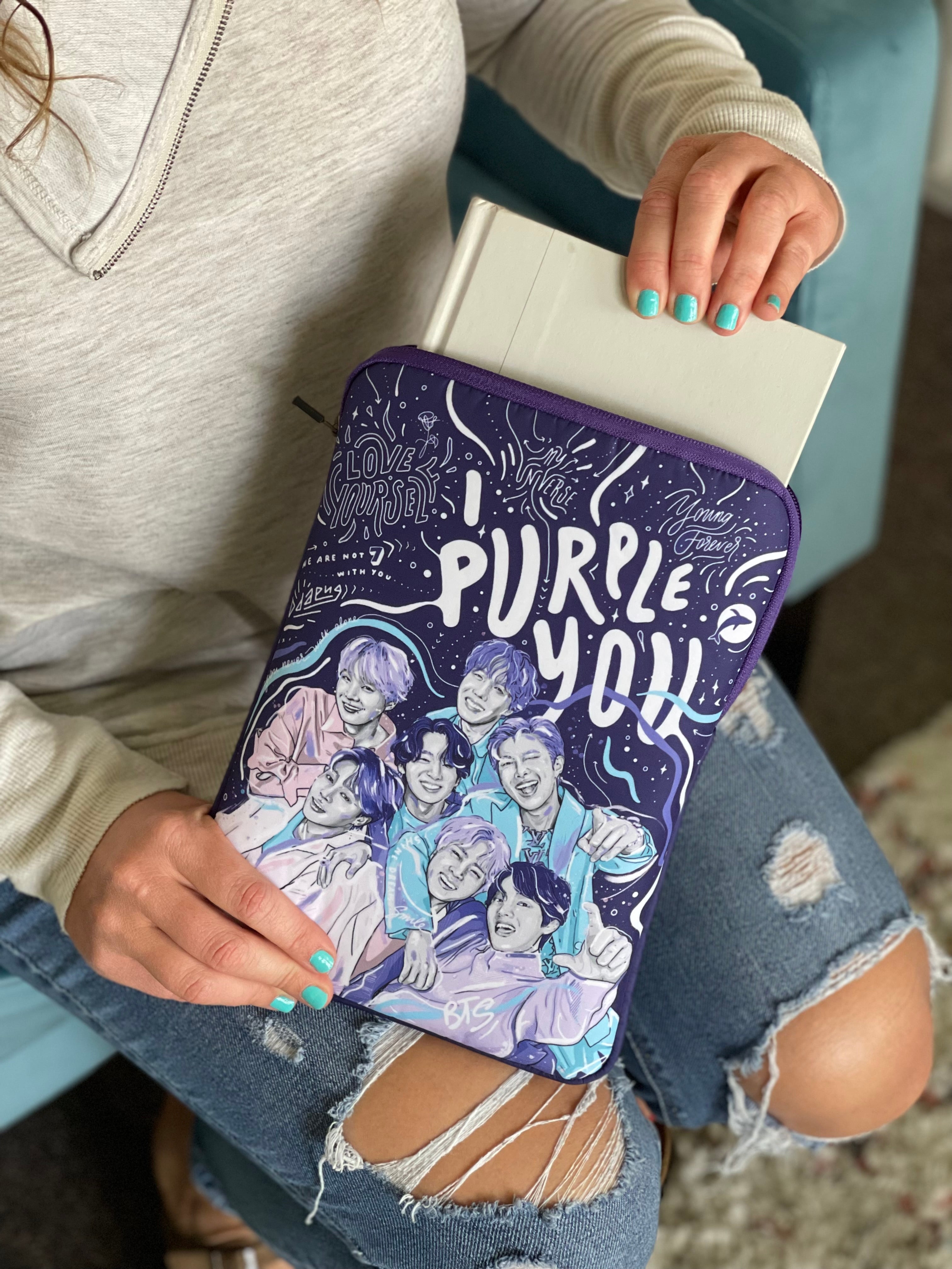 I Purple You Dark Book Sleeve