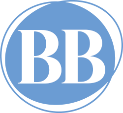Blue decorator with a letter B